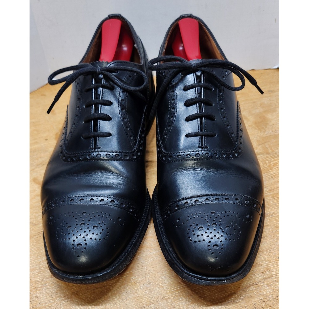 Church's Perth Custom Grade Black Leather Brogue Oxford Cap-toe Made in UK 9.5US
